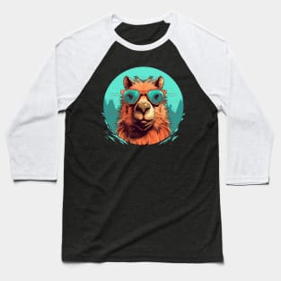 Happy Cappy Capybara Baseball T-Shirt